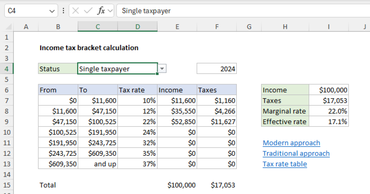 2024 Tax Bracket Calculator Jackqueline